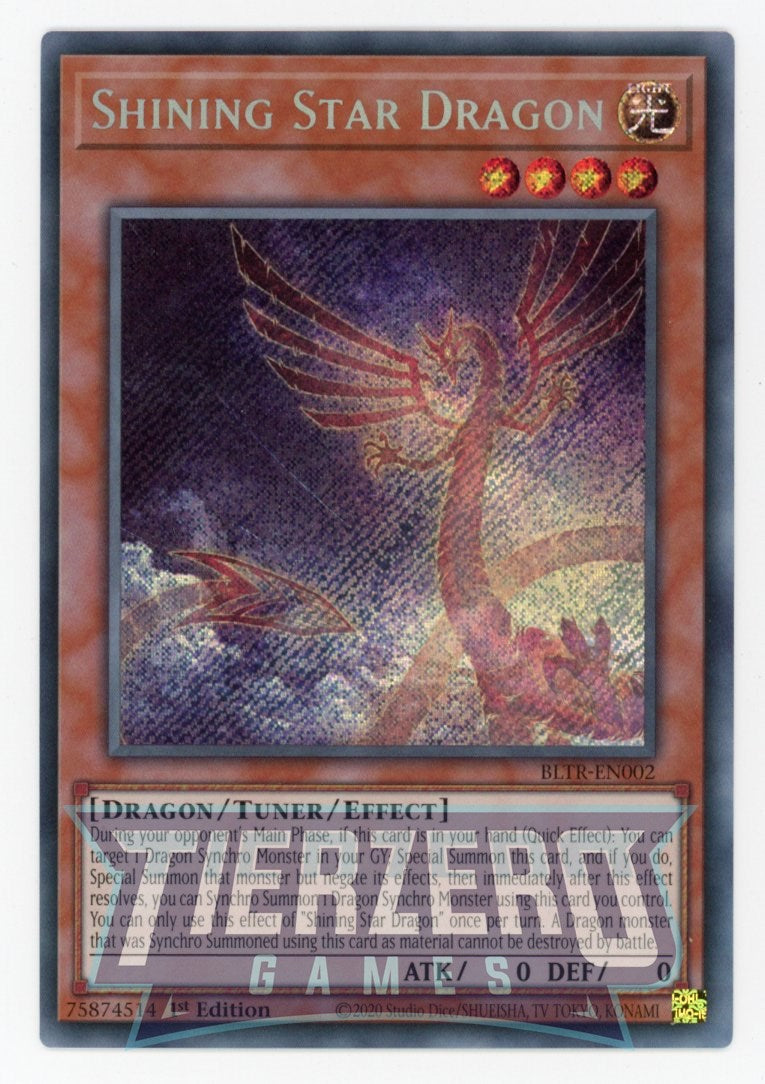 BLTR-EN002 - Shining Star Dragon - Secret Rare - Effect Tuner monster - Battles of Legend Terminal Revenge