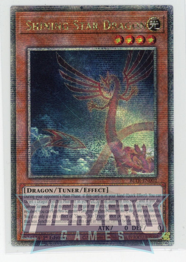 BLTR-EN002 - Shining Star Dragon - Quarter Century Secret Rare - Effect Tuner monster - Battles of Legend Terminal Revenge