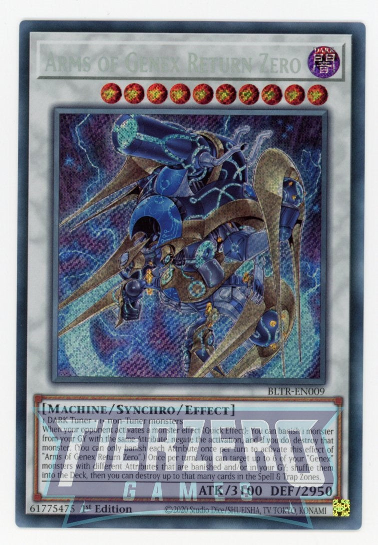 BLTR-EN009 - Arms of Genex Return Zero - Secret Rare - Effect Synchro Monster - Battles of Legend Terminal Revenge