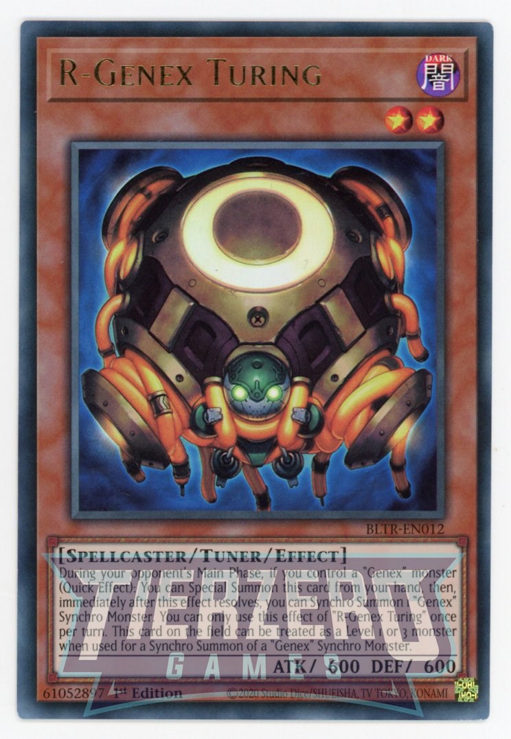 BLTR-EN012 - R-Genex Turing - Ultra Rare - Effect Tuner monster - Battles of Legend Terminal Revenge