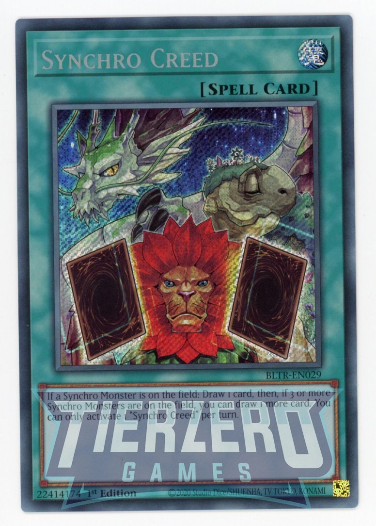 BLTR-EN029 - Synchro Creed - Secret Rare - Normal Spell - Battles of Legend Terminal Revenge