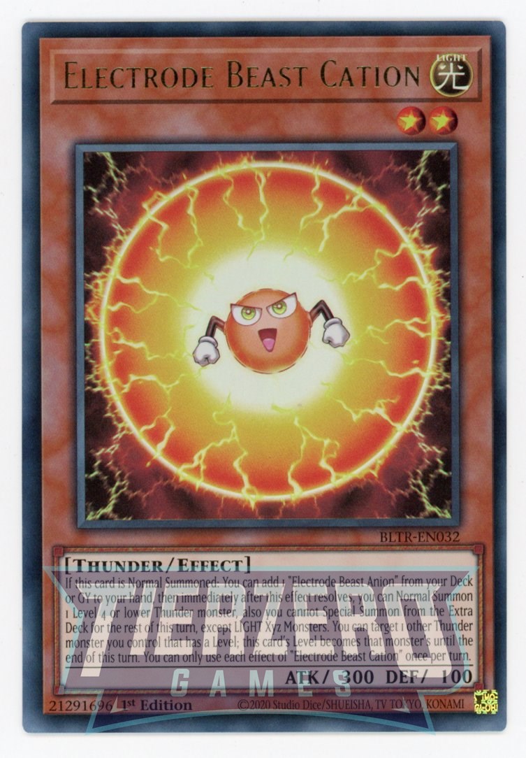 BLTR-EN032 - Electrode Beast Cation - Ultra Rare - Effect Monster - Battles of Legend Terminal Revenge