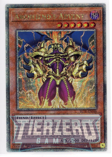 BLTR-EN046 - Archfiend's Advent - Quarter Century Secret Rare - Battles of Legend: Terminal Revenge