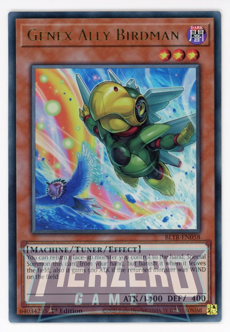 BLTR-EN058 - Genex Ally Birdman (alternate art) - Ultra Rare - Effect Tuner monster - Battles of Legend Terminal Revenge