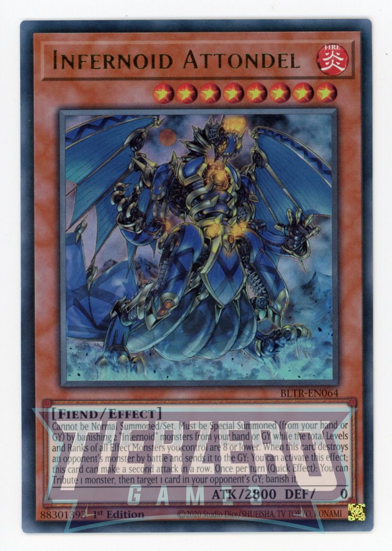 BLTR-EN064 - Infernoid Attondel - Ultra Rare - Effect Monster - Battles of Legend Terminal Revenge