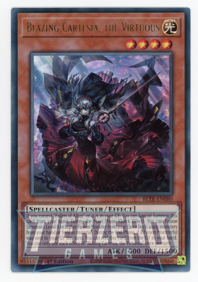 BLTR-EN080 - Blazing Cartesia, the Virtuous - Ultra Rare - Effect Tuner monster - Battles of Legend Terminal Revenge