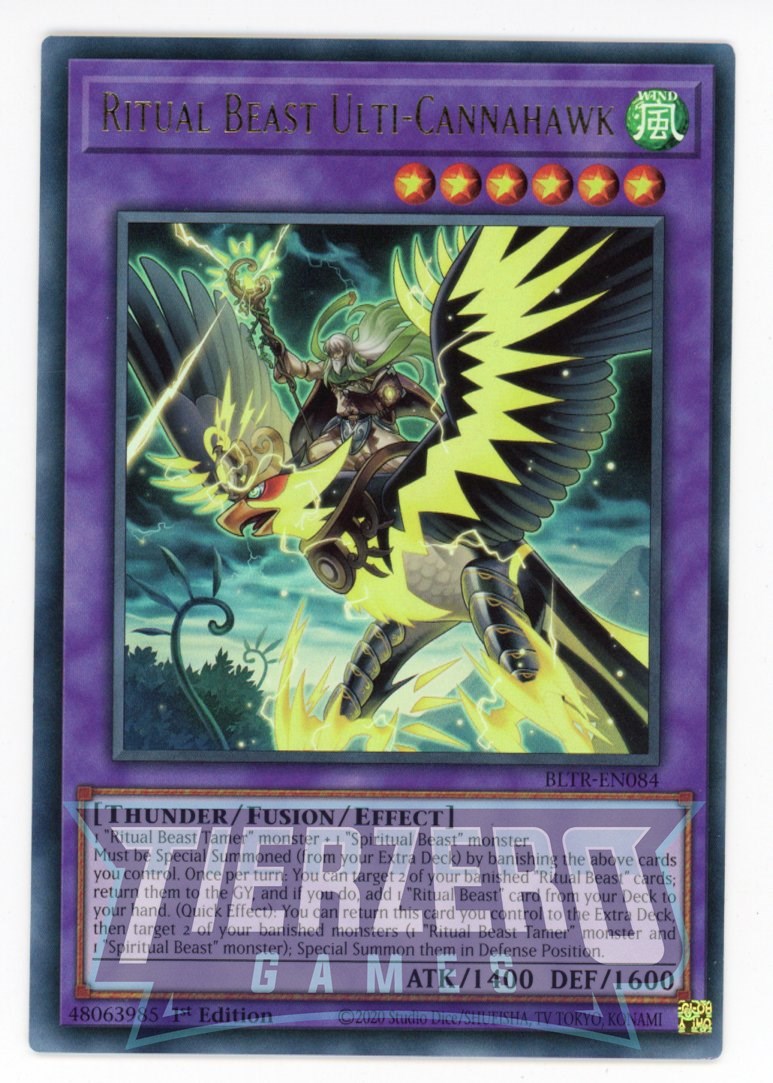 BLTR-EN084 - Ritual Beast Ulti-Cannahawk - Ultra Rare - Effect Fusion Monster - Battles of Legend Terminal Revenge