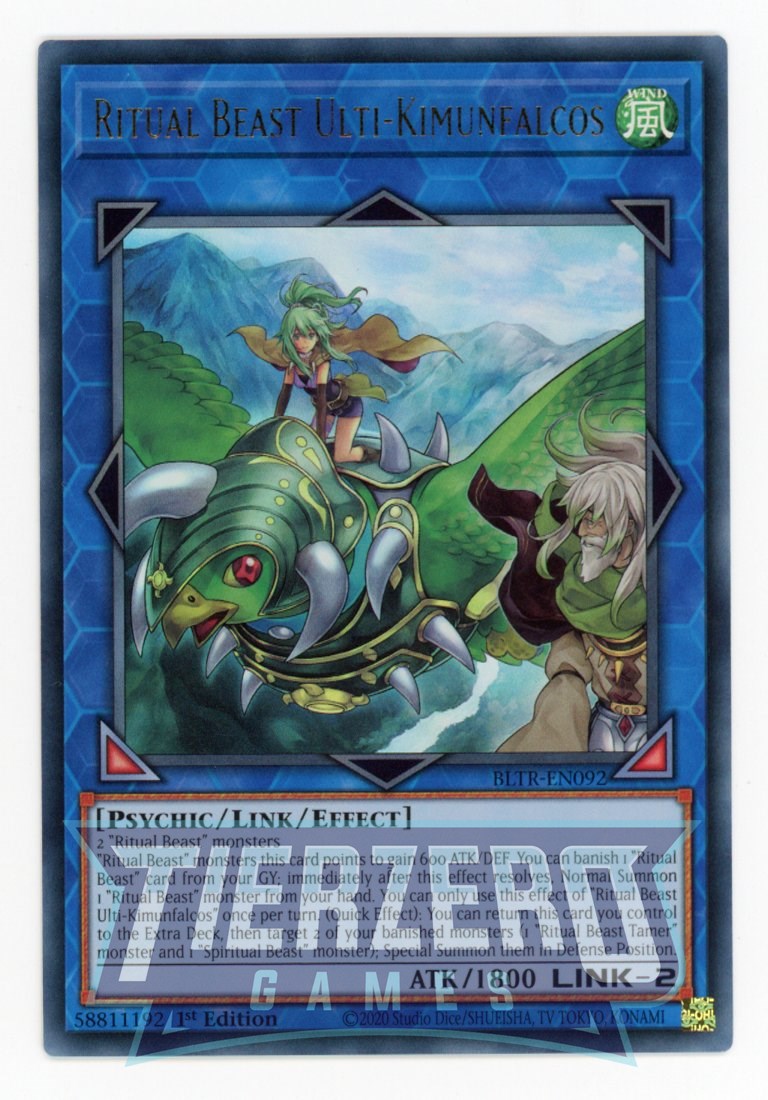 BLTR-EN092 - Ritual Beast Ulti-Kimunfalcos - Ultra Rare - Effect Link Monster - Battles of Legend Terminal Revenge