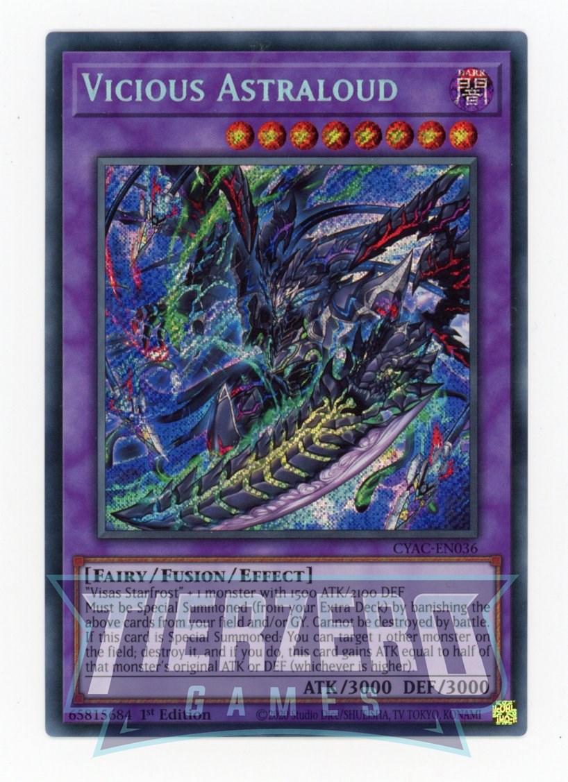 CYAC-EN036 - Vicious Astraloud - Secret Rare - Effect Fusion Monster - Cyberstorm Access