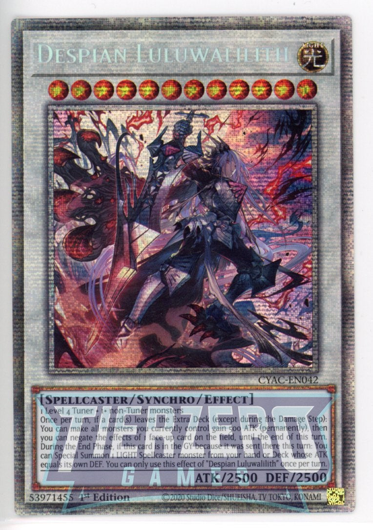 CYAC-EN042 - Despian Luluwalilith - Starlight Rare - Effect Synchro Monster - Cyberstorm Access