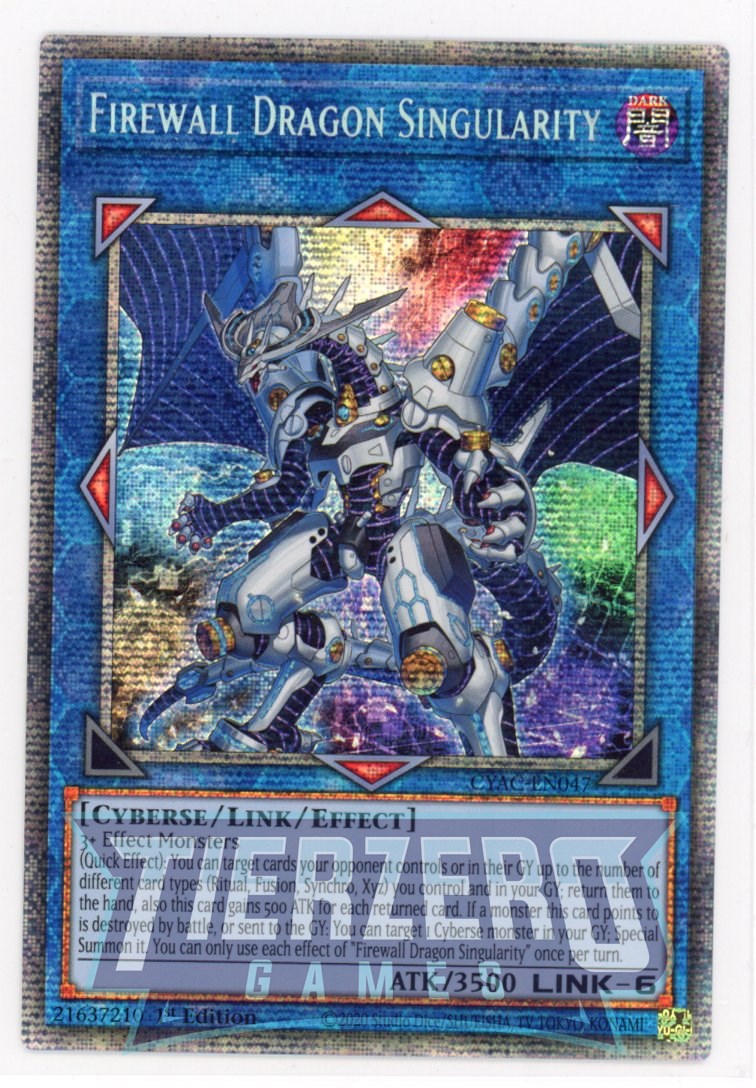 CYAC-EN047 - Firewall Dragon Singularity - Starlight Rare - Effect Link Monster - Cyberstorm Access