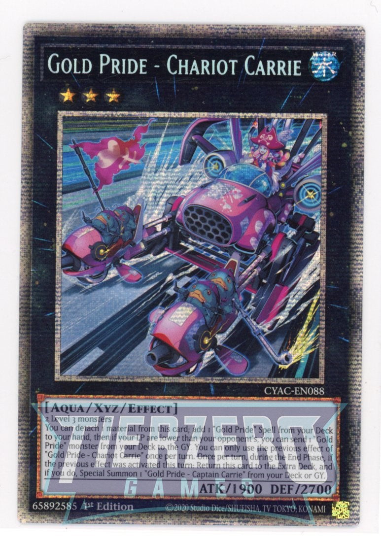 CYAC-EN088 - Gold Pride - Chariot Carrie - Starlight Rare - Effect Xyz Monster - Cyberstorm Access