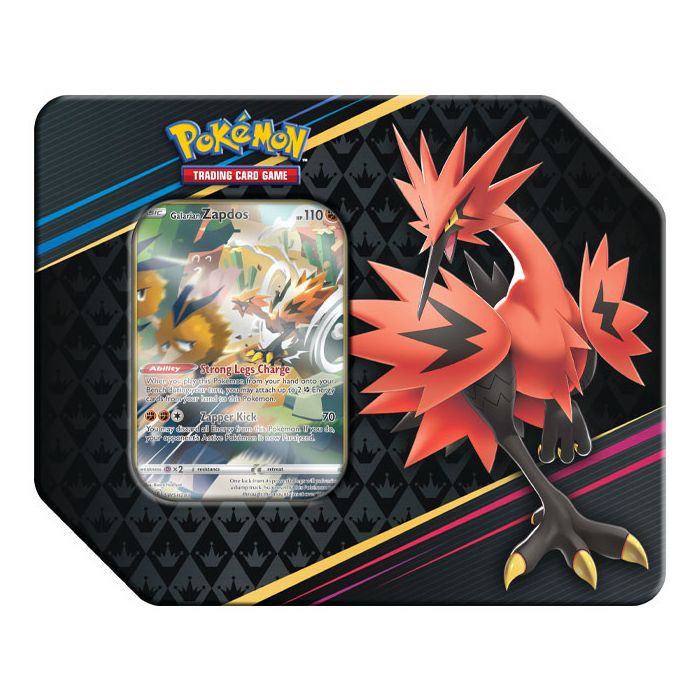 Pokemon Crown Zenith Galarian Zapdos Large Tin (5 Packs)