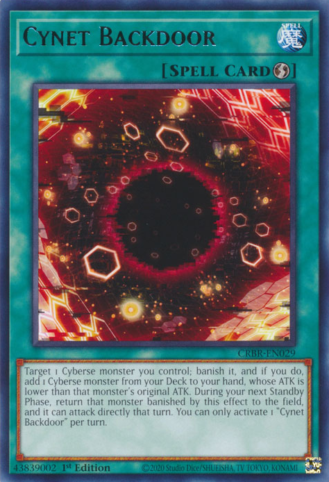 CRBR-EN029 - Cynet Backdoor - Rare - Quick-Play Spell - Crossover Breakers