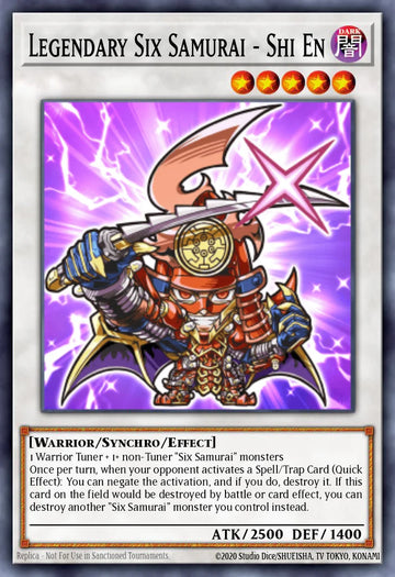 BLGG-EN007 - Legendary Six Samurai - Shi En - Starlight Rare - Battles of Legend: Glorious Gallery