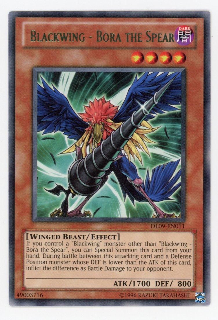 DL09-EN011 - Blackwing Bora the Spear - Light Green - Rare - - Duelist League 9 NM