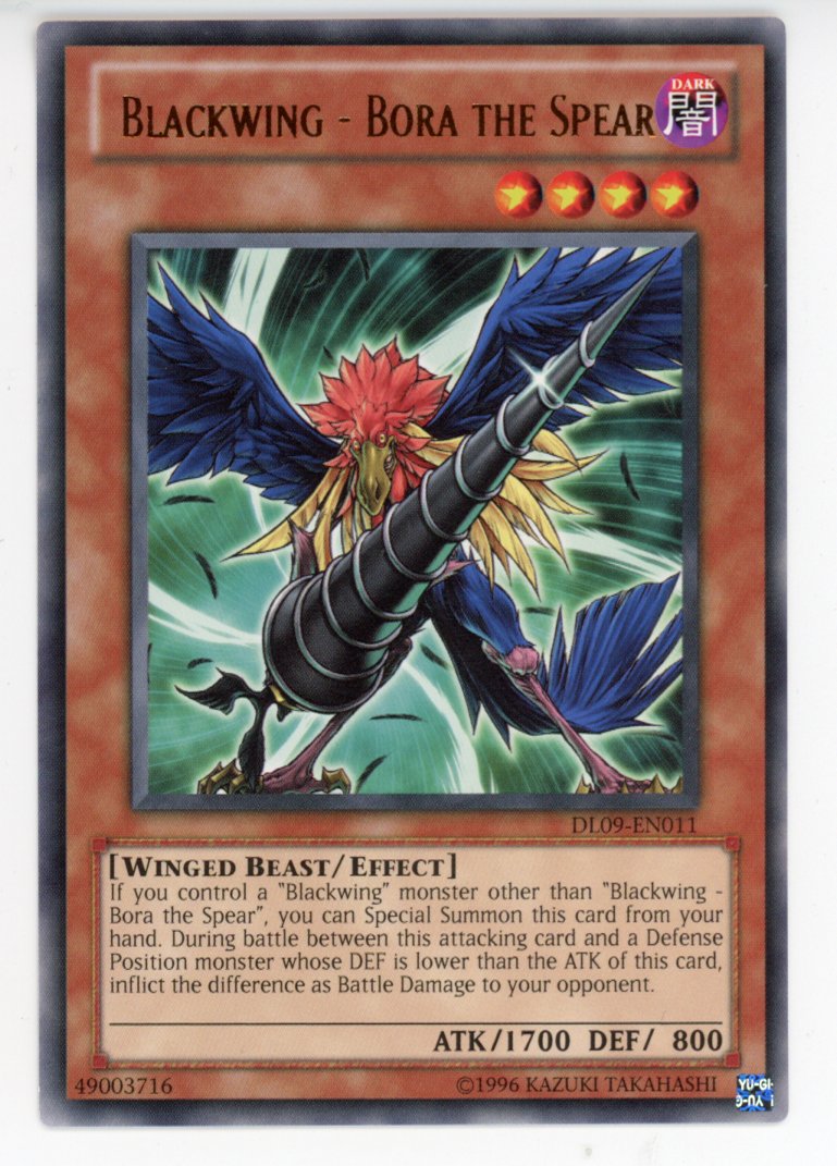 DL09-EN011 - Blackwing Bora the Spear - BRONZE - Rare - Duelist League 9 NM