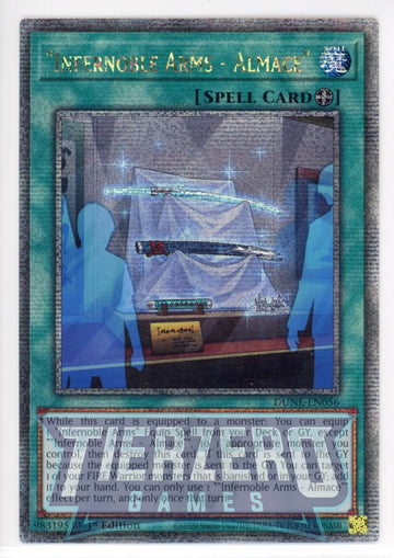 DUNE-EN056 - "Infernoble Arms - Almace" - Quarter Century Secret Rare - Duelist Nexus