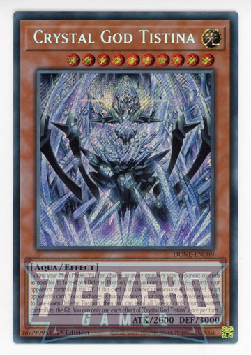 DUNE-EN089 - Crystal God Tistina - Secret Rare - Duelist Nexus