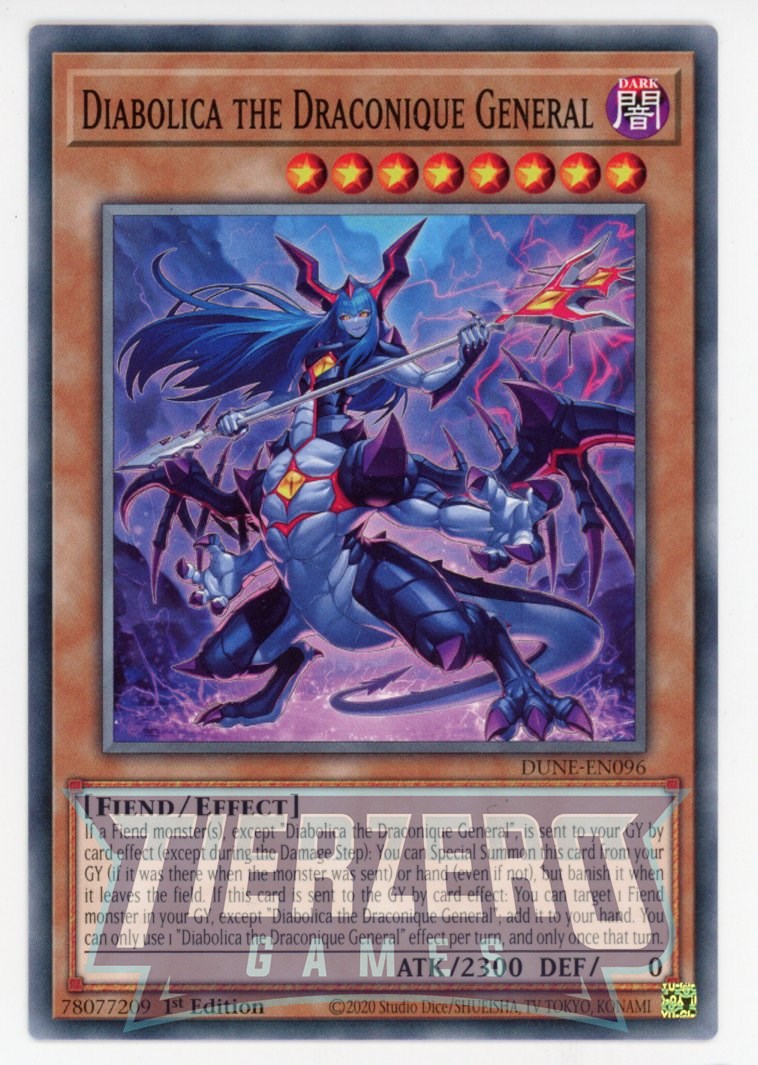 DUNE-EN096 - Diabolica the Draconique General - Common - Effect Monster - Duelist Nexus