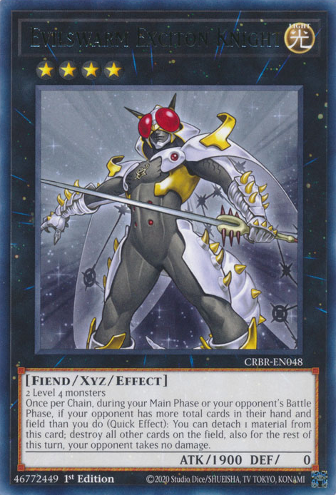 yugioh evilswarm deck CRBR-EN048 - Evilswarm Exciton Knight - Rare - Effect Xyz Monster