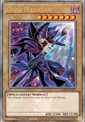 RA04-EN001 - Dark Magician (New Art) - Quarter Century Secret Rare - Quarter Century Stampede