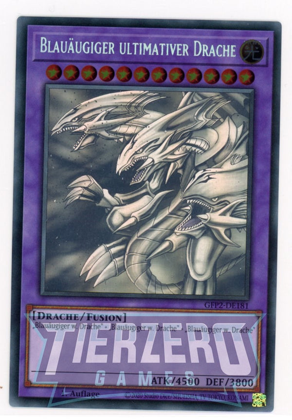 GFP2-DE181 - Blue-Eyes Ultimate Dragon - Ghost Rare - Fusion Monster - Ghosts from the Past the 2nd Haunting