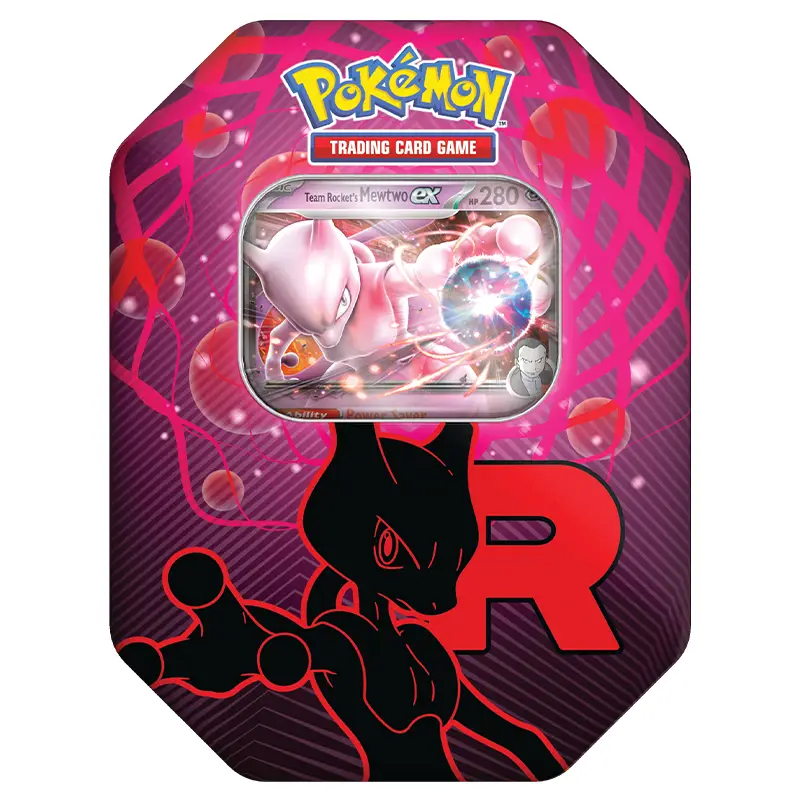 Pokémon S&V Team Rocket Tin - Team Rockets Mewtwo Ex -