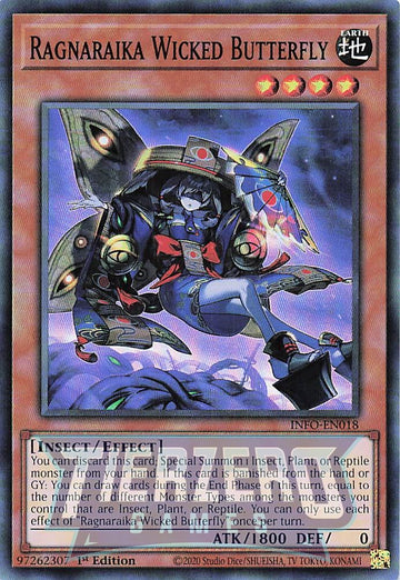 INFO-EN018 - Ragnaraika Wicked Butterfly - Super Rare - The Infinite Forbidden