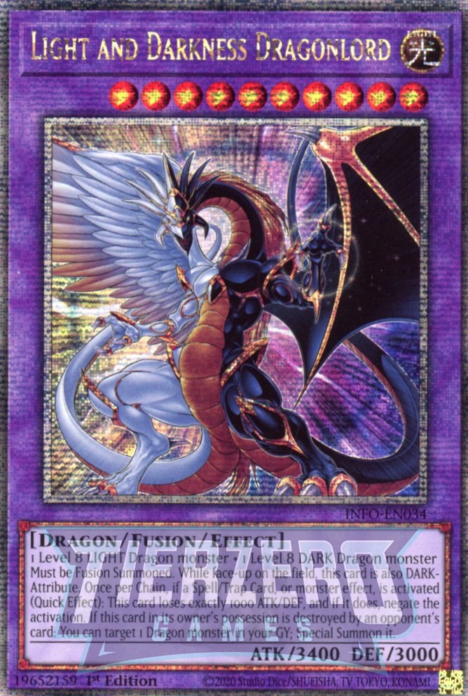 INFO-EN034 - Light and Darkness Dragonlord - Quarter Century Secret Rare - - Infinite Forbidden