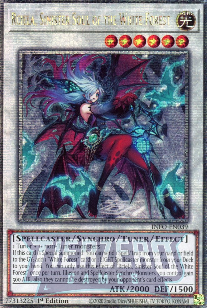 INFO-EN039 - Rciela, Sinister Soul of the White Forest - Quarter Century Secret Rare - - Infinite Forbidden