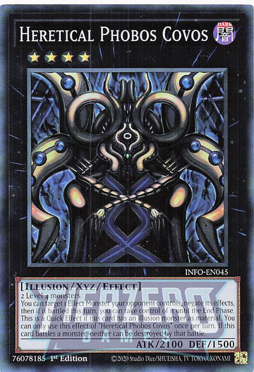 INFO-EN045 - Heretical Phobos Covos - Super Rare - The Infinite Forbidden