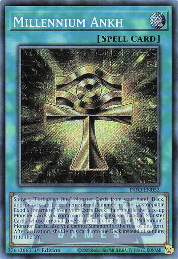 INFO-EN053 - Millennium Ankh - Secret Rare - The Infinite Forbidden