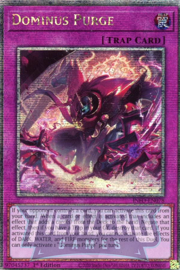 INFO-EN078 - Dominus Purge - Quarter Century Secret Rare - - Infinite Forbidden