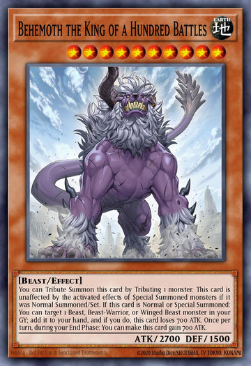 JUSH-EN050 - Behemoth the King of a Hundred Battles - Super Rare - Justice Hunters