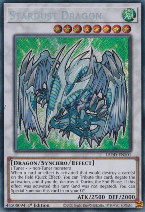 L5DD-ENS01 - Stardust Dragon - Secret Rare - Legendary 5D's Decks