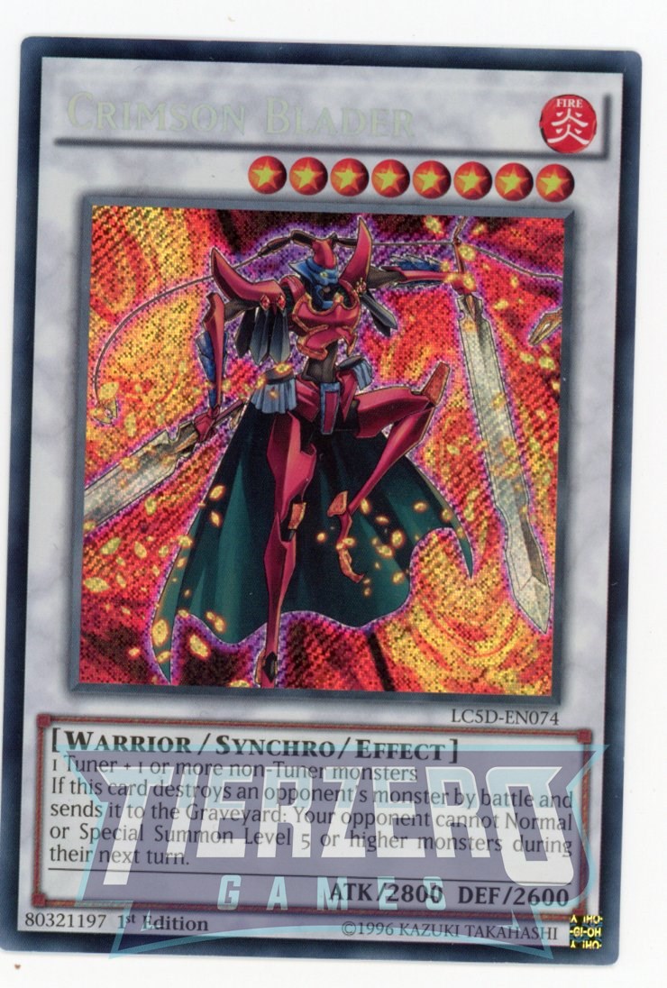 LC5D-EN074 - Crimson Blader - Secret Rare - Effect Synchro Monster -