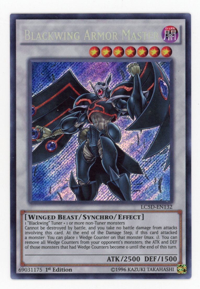 LC5D-EN132 - Blackwing - Armor Master - Secret Rare - 1st Edition - Legendary Collection NM AMERICAN PRINT