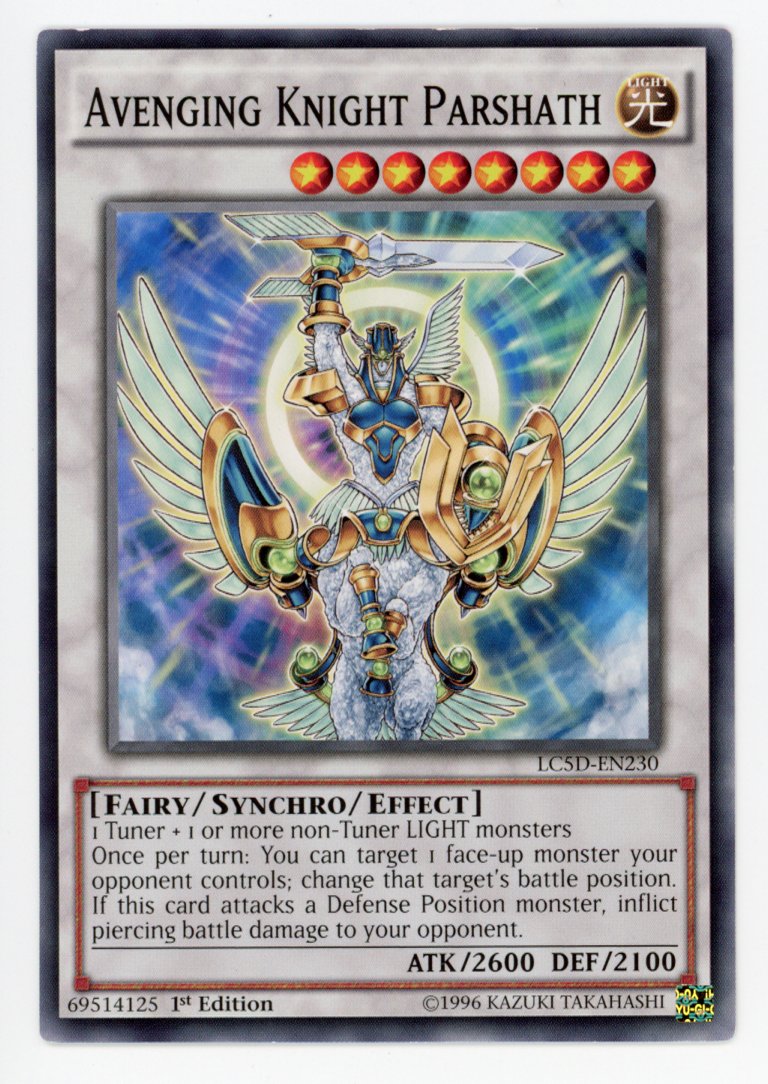 LC5D-EN230 - Avenging Knight Parshath - Common - 1ST - Legendary Collection 5ds VLP