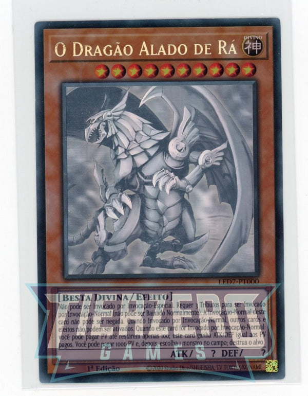 LED7-PT000 - The Winged Dragon of Ra - Ghost Rare - Effect Monster - Legendary Duelists 7 Rage of Ra