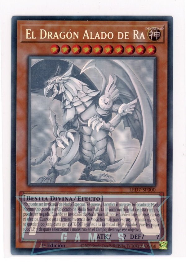 LED7-SP000 - The Winged Dragon of Ra - Ghost Rare - Effect Monster - Legendary Duelists 7 Rage of Ra