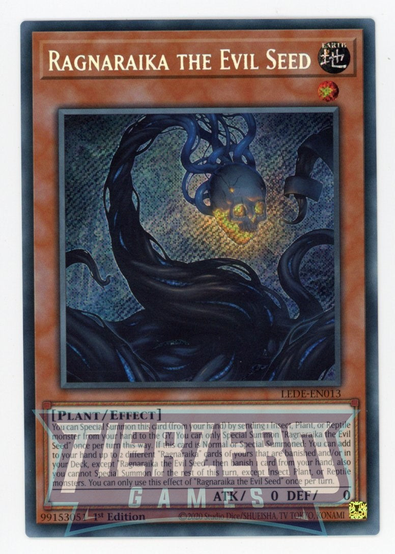 LEDE-EN013 - Ragnaraika the Evil Seed - Secret Rare - Effect Monster - Legacy of Destruction