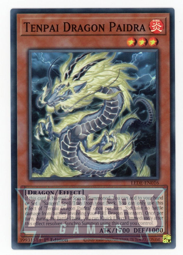 LEDE-EN016 - Tenpai Dragon Paidra - Super Rare - Effect Monster - Legacy of Destruction