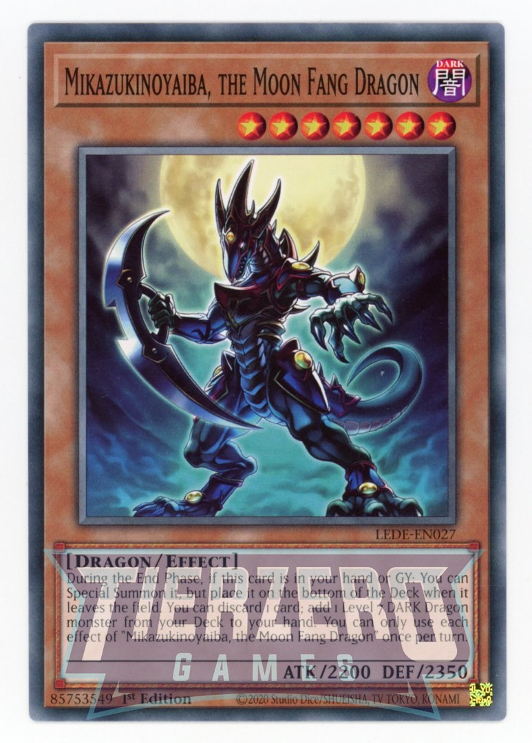 LEDE-EN027 - Mikazukinoyaiba, the Moon Fang Dragon - Common - Effect Monster - Legacy of Destruction