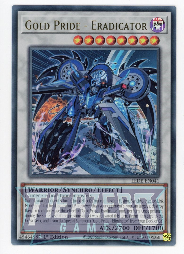 LEDE-EN041 - Gold Pride - Eradicator - Ultra Rare - Effect Synchro Monster - Legacy of Destruction