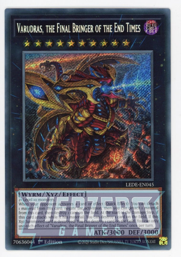 LEDE-EN045 - Varudras, the Final Bringer of the End Times - Secret Rare - Effect Xyz Monster - Legacy of Destruction