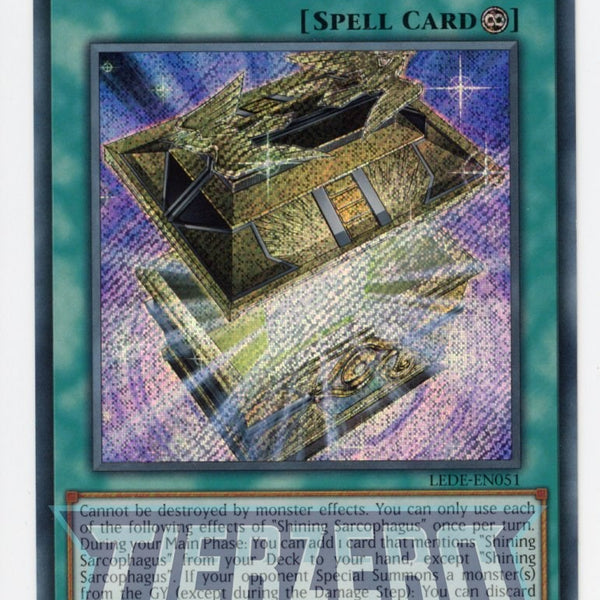 yugioh shining sarcophagus cards LEDE-EN051 - Shining Sarcophagus - Secret Rare - Continuous Spell