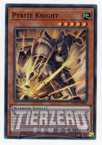 LEDE-EN081 - Pyrite Knight - Super Rare - Legacy of Destruction