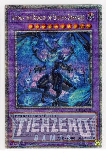 LEDE-EN092 - Veidos the Dragon of Endless Darkness - Quarter Century Secret Rare - Legacy of Destruction