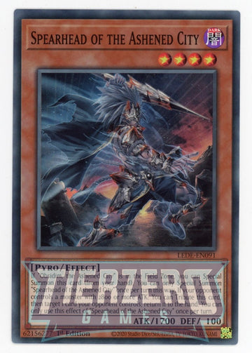 LEDE-EN091 - Spearhead of the Ashened City - Super Rare - Legacy of Destruction